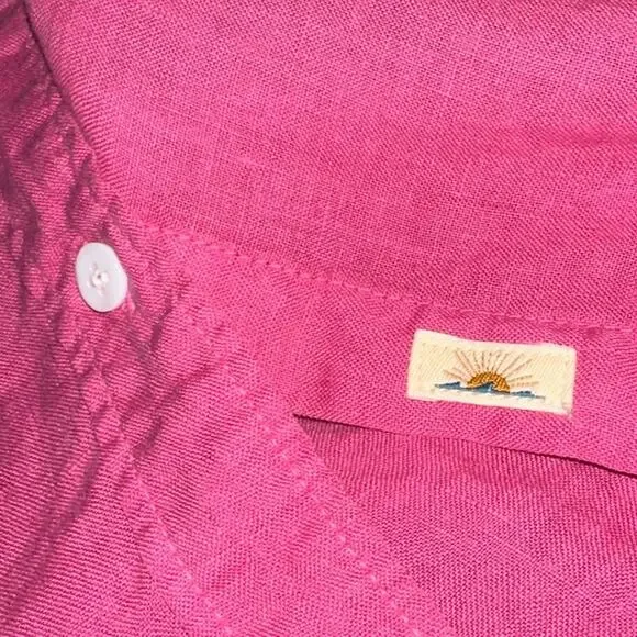 Faherty Laguna Linen Relaxed Shirt in Cone Flower - Picture 12 of 13